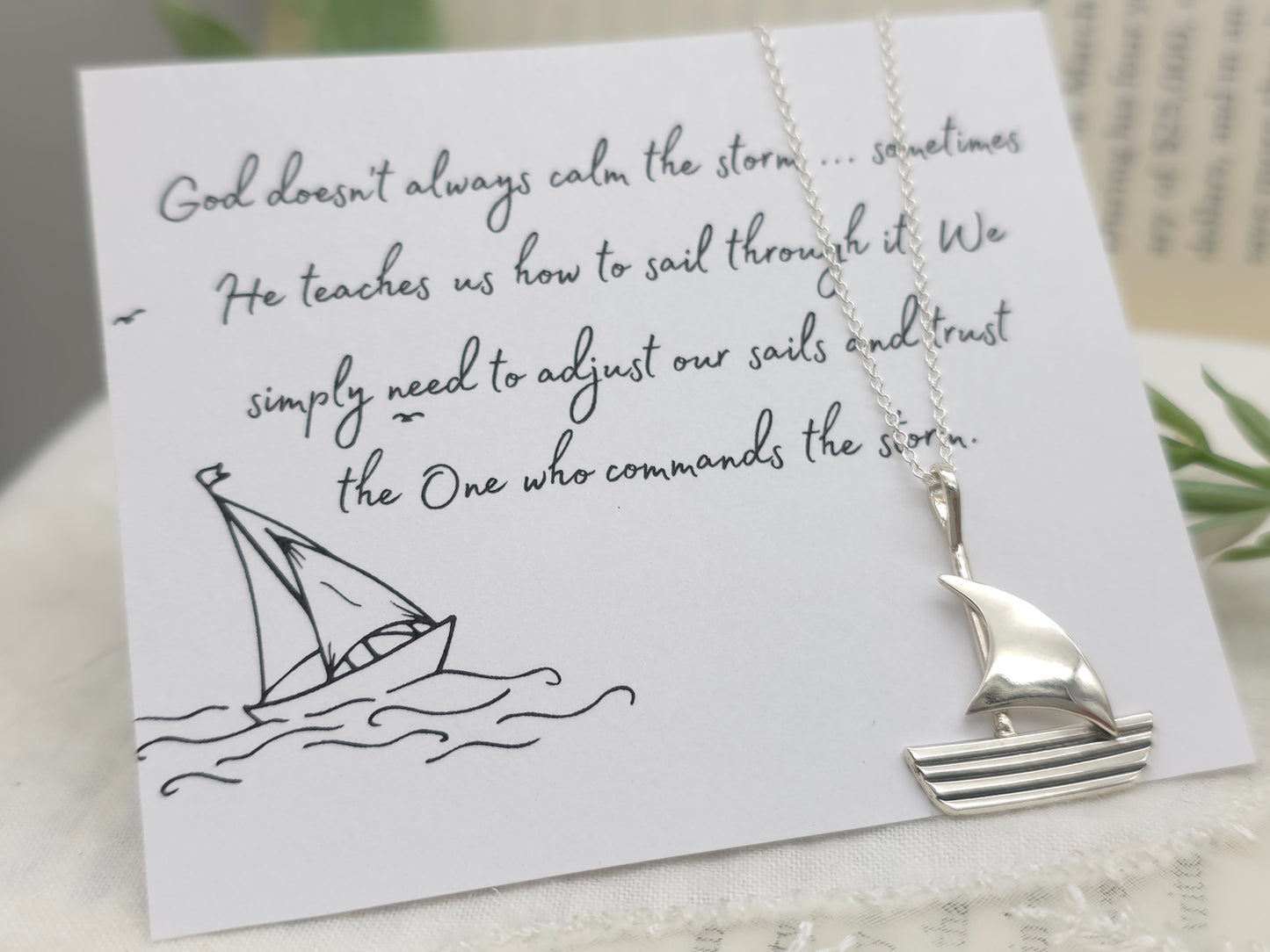 Sterling Silver "Anchored in the Storm" Necklace