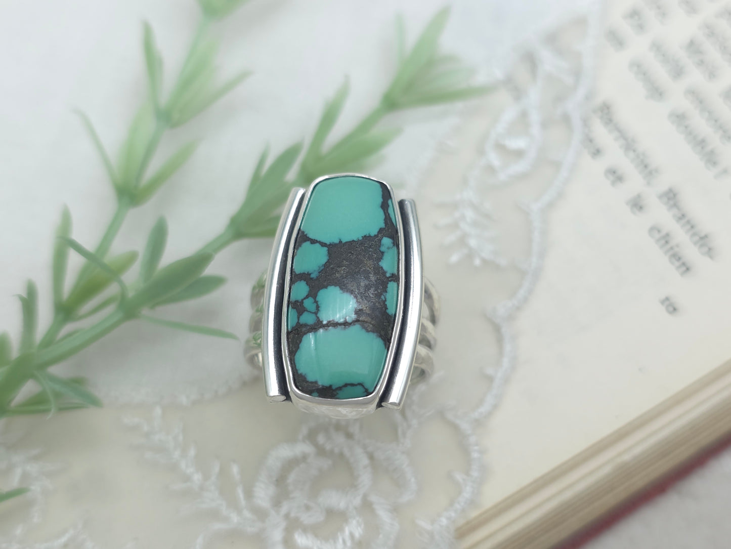 Sterling Silver & Turquoise Ring SIZE 9