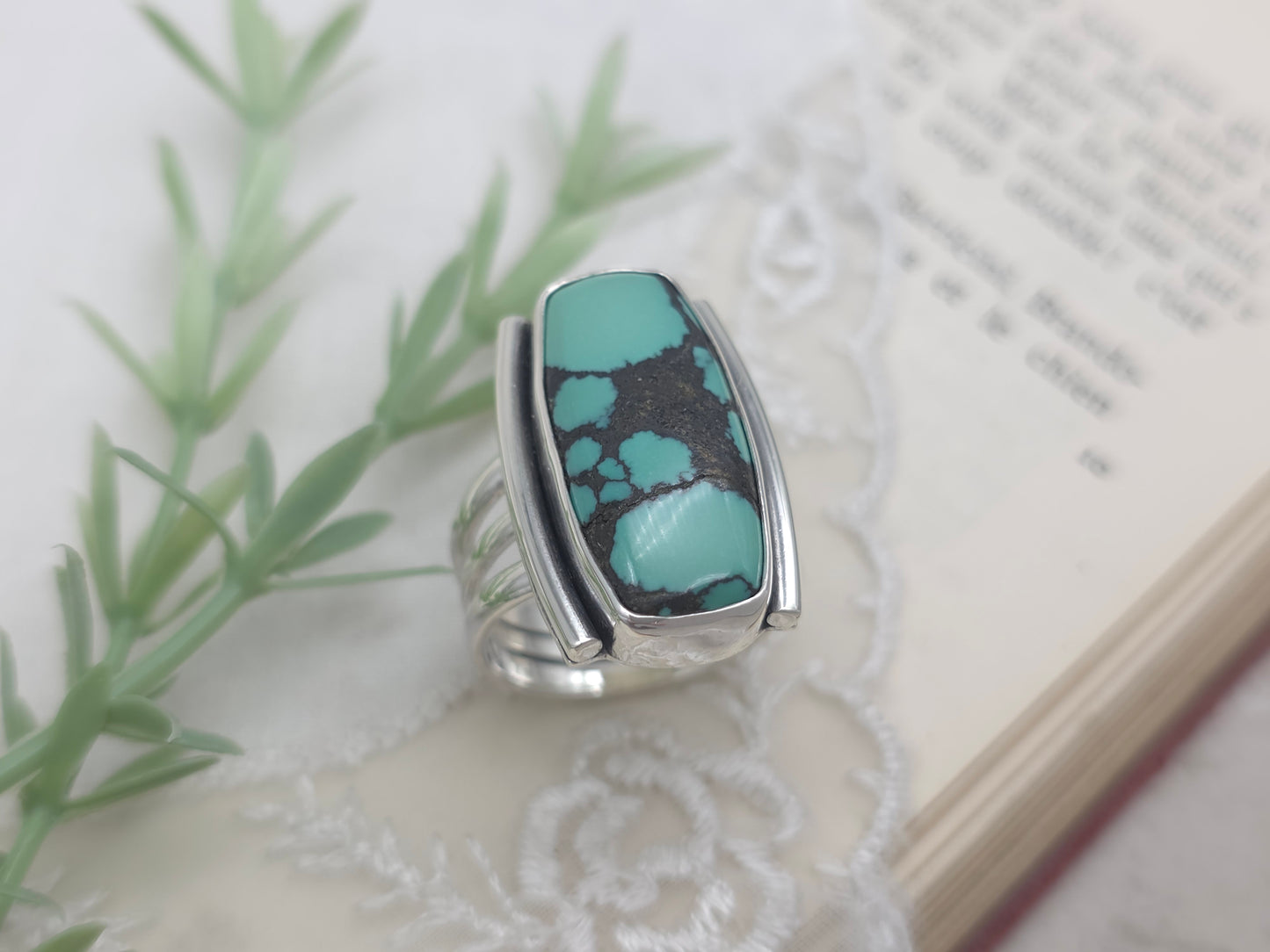 Sterling Silver & Turquoise Ring SIZE 9