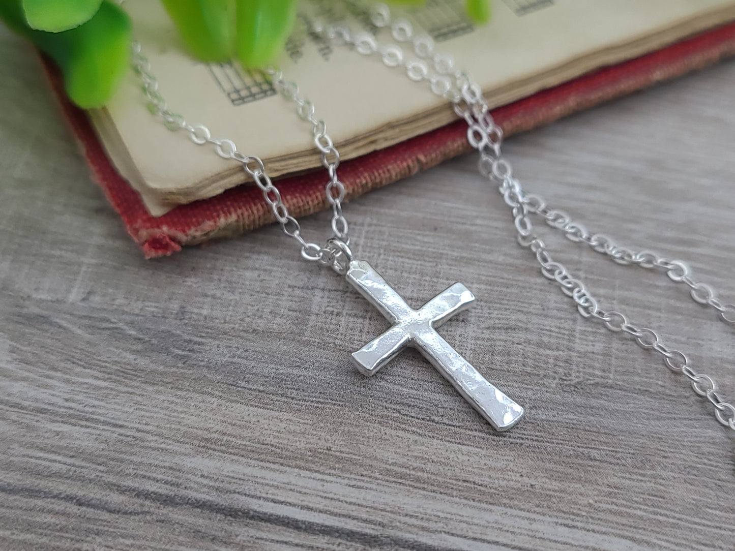 Sterling Silver Small Cross Necklace / Dainty / Faith Necklace / Inspirational Jewelry