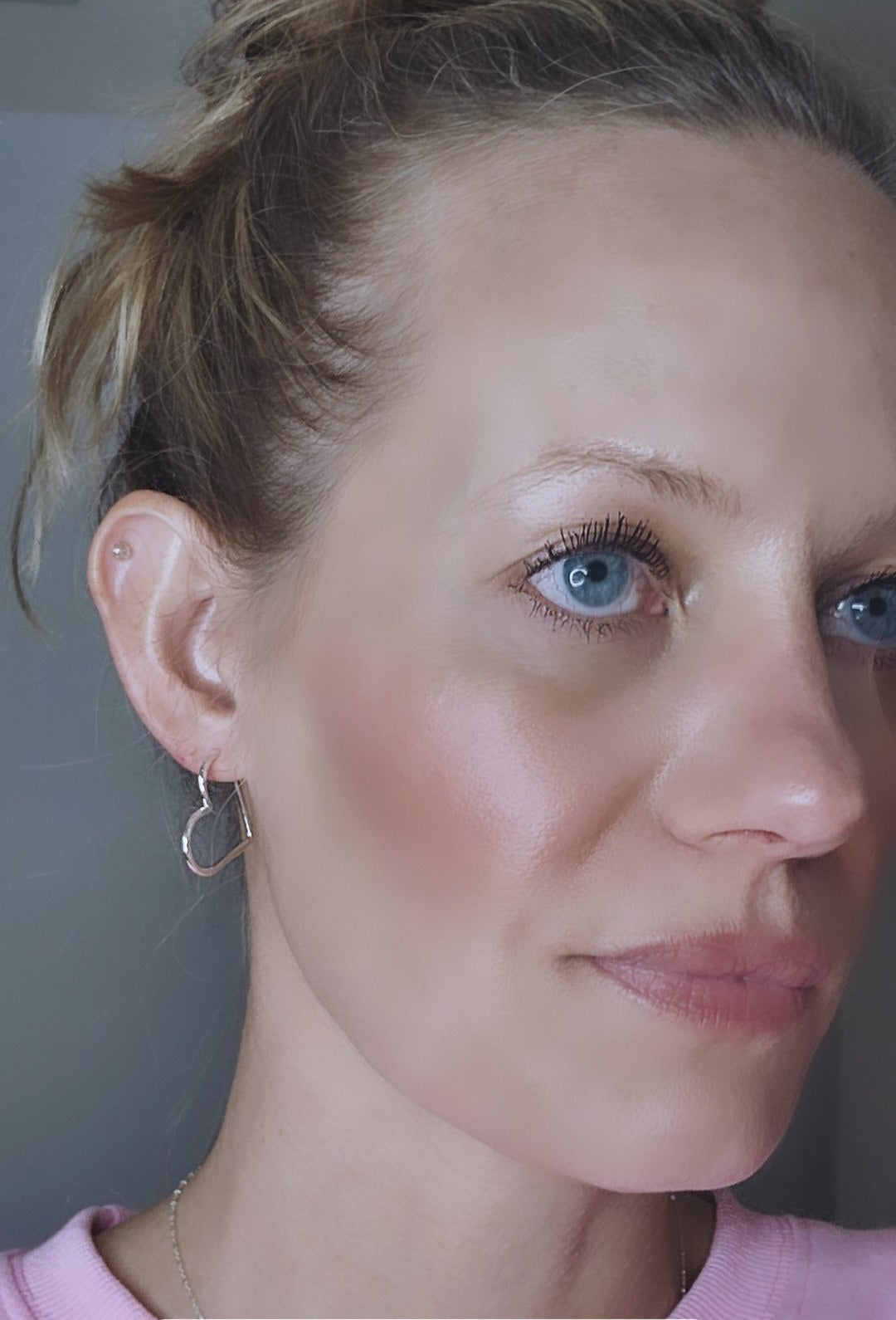 Sterling Silver Heart Hoops