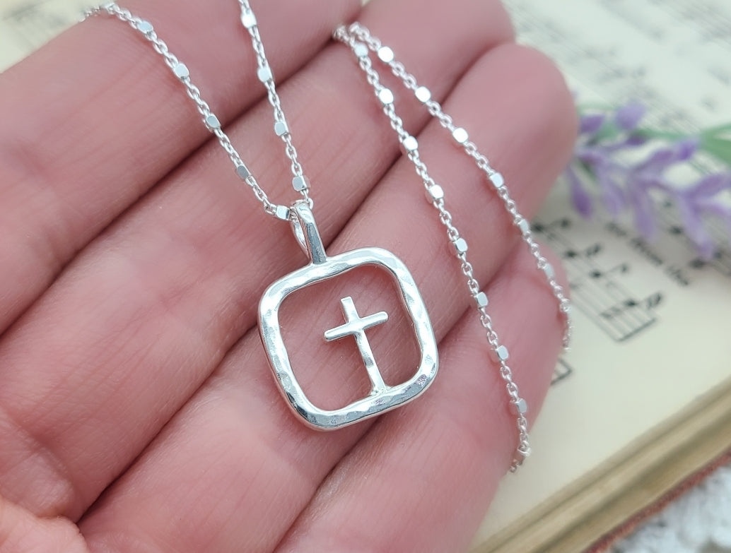 Sterling Silver Cross Necklace / Faith Necklace