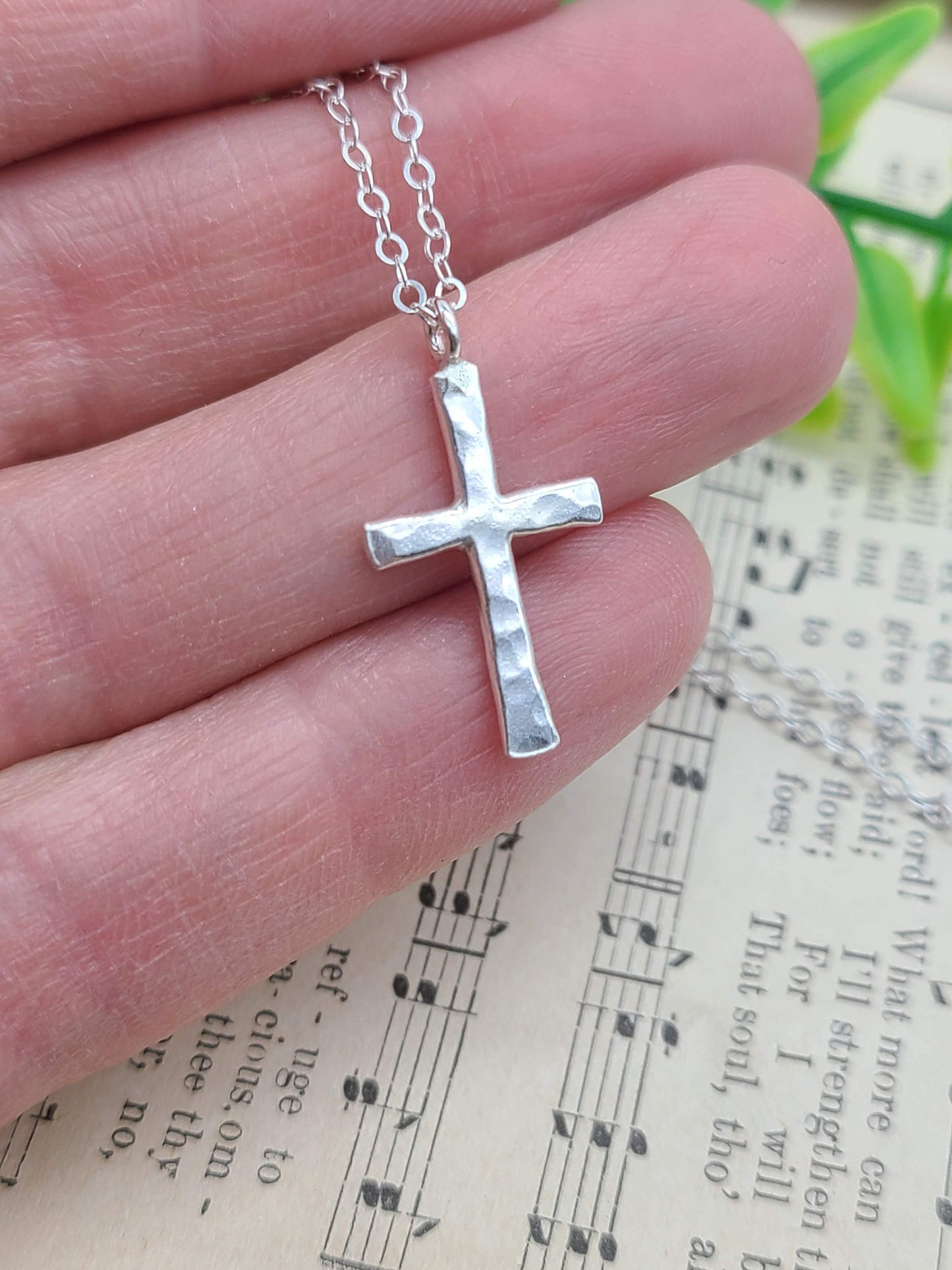 Sterling Silver Small Cross Necklace / Dainty / Faith Necklace / Inspirational Jewelry