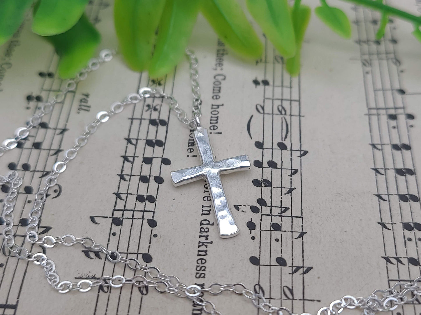 Sterling Silver Small Cross Necklace / Dainty / Faith Necklace / Inspirational Jewelry