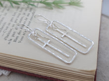 Load image into Gallery viewer, Sterling Silver Square Cross Earrings
