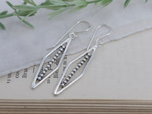 Load image into Gallery viewer, Sterling Silver Beaded Marquis Earrings
