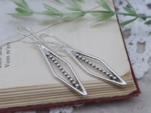 Load image into Gallery viewer, Sterling Silver Beaded Marquis Earrings
