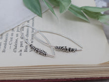 Load image into Gallery viewer, Sterling Silver Wrapped Threader Earrings
