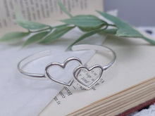 Load image into Gallery viewer, Sterling Silver Double Heart Cuff
