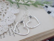 Load image into Gallery viewer, Sterling Silver Heart Earrings
