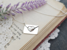Load image into Gallery viewer, Sterling Silver Heart Envelope &quot;Love Letter&quot; Necklace
