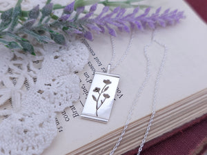 Sterling Silver Floral Pendant Necklace
