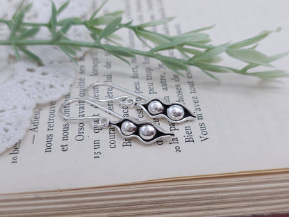 Sterling Silver Peas in a Pod Earrings