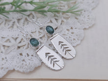 Load image into Gallery viewer, Sterling Silver &amp; Kyanite Whimsical Pine Tree Earrings
