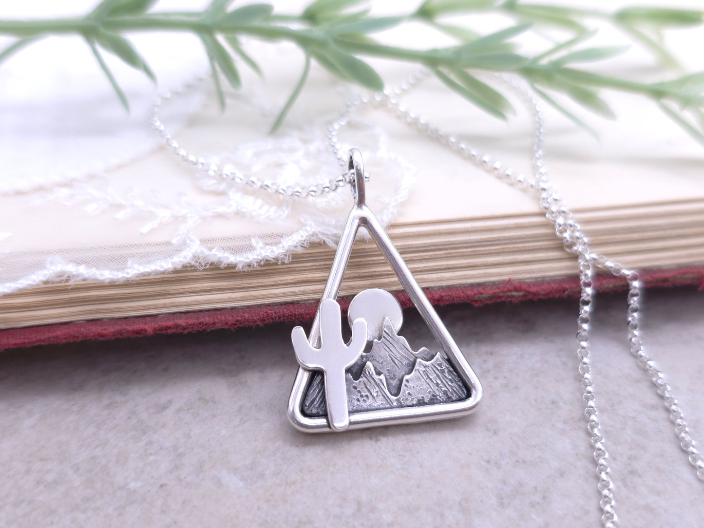 Sterling Silver Desert Mountain Necklace