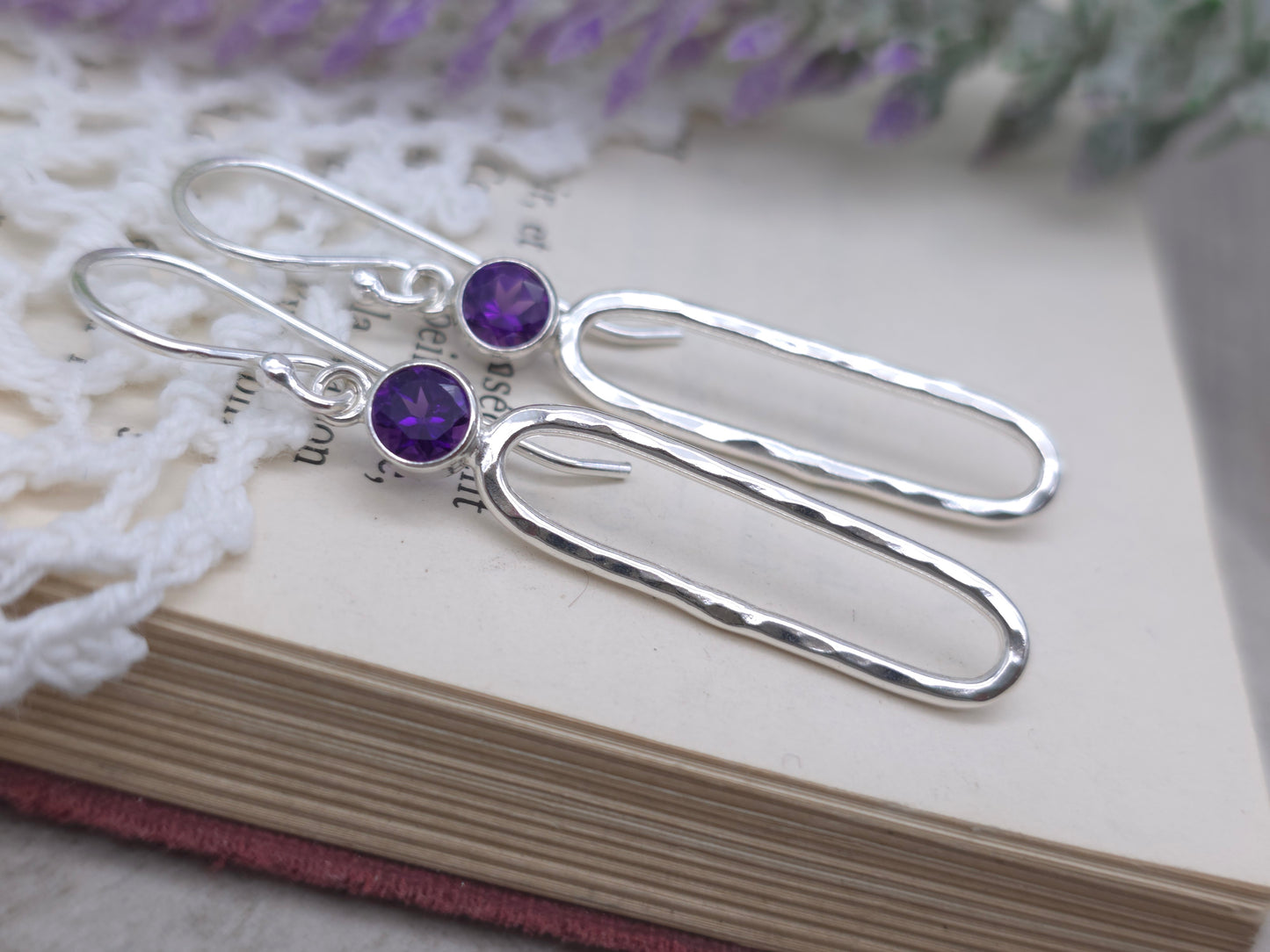 Sterling Silver Amethyst Earrings