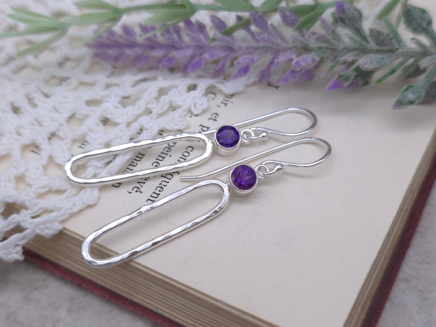 Sterling Silver Amethyst Earrings
