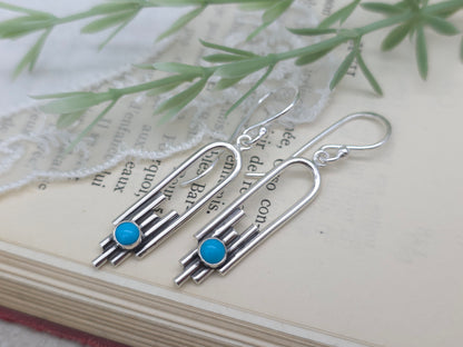 Sterling Silver & Bluebird Turquoise Sansa Earrings