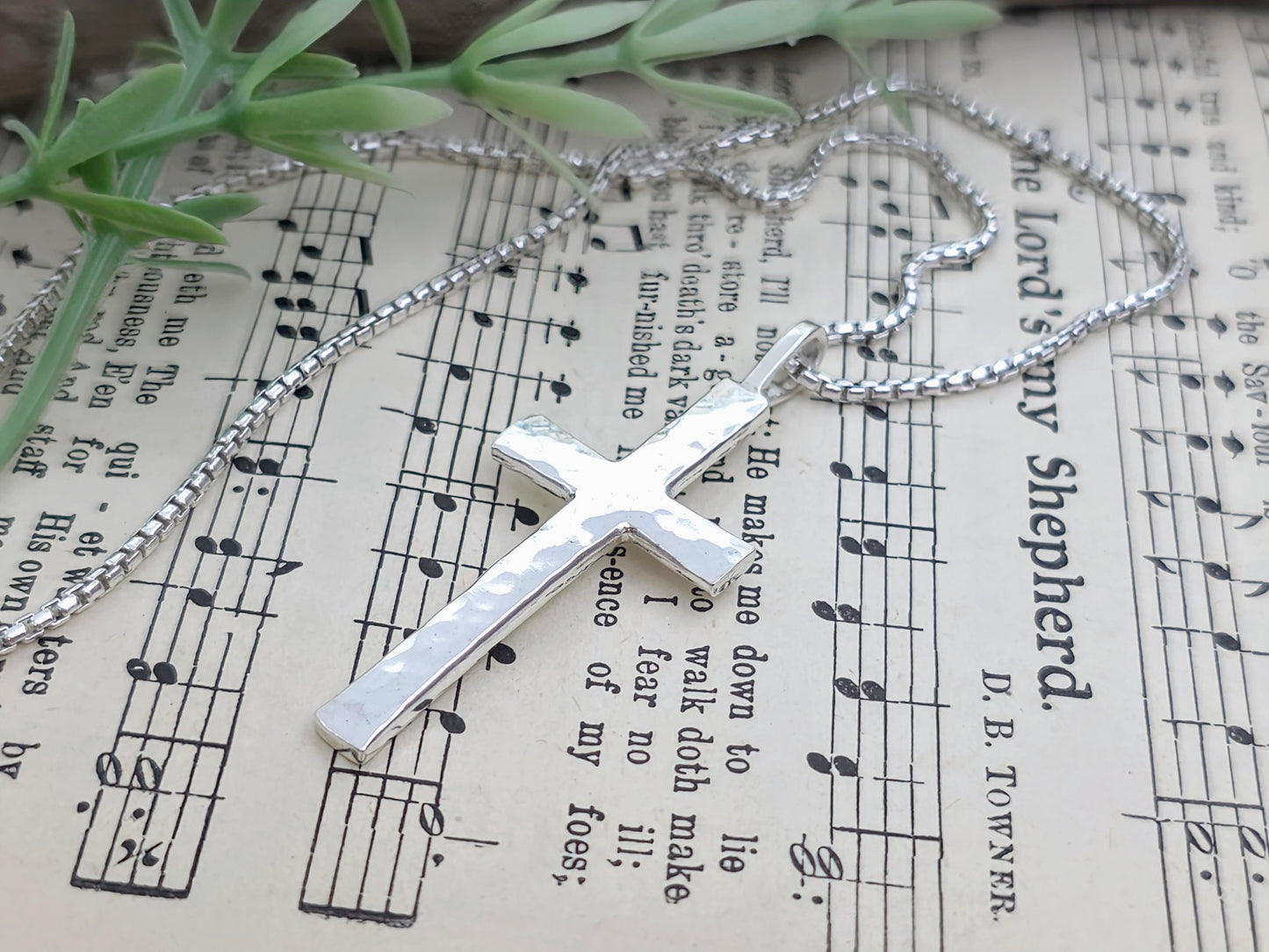 Mens Bold Sterling Silver Cross Necklace