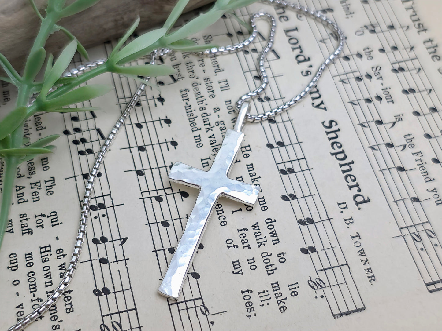Mens Bold Sterling Silver Cross Necklace