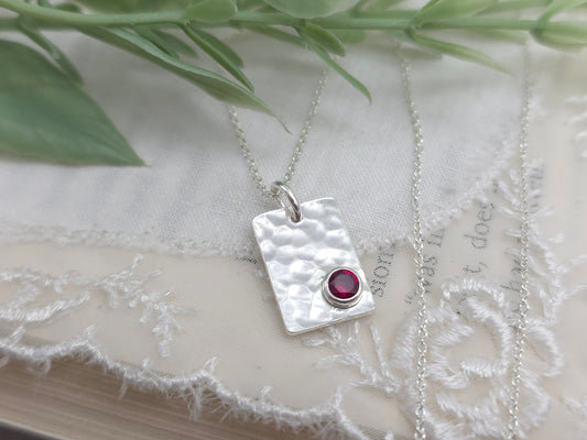 Sterling Silver Garnet Necklace