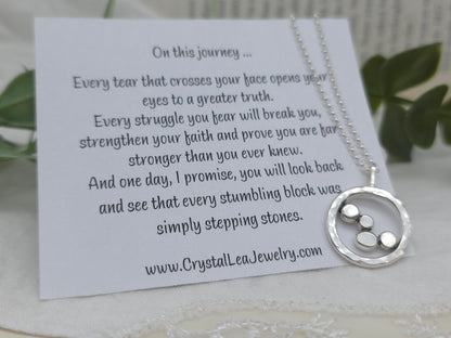 Sterling Silver Stepping Stone Journey Necklace