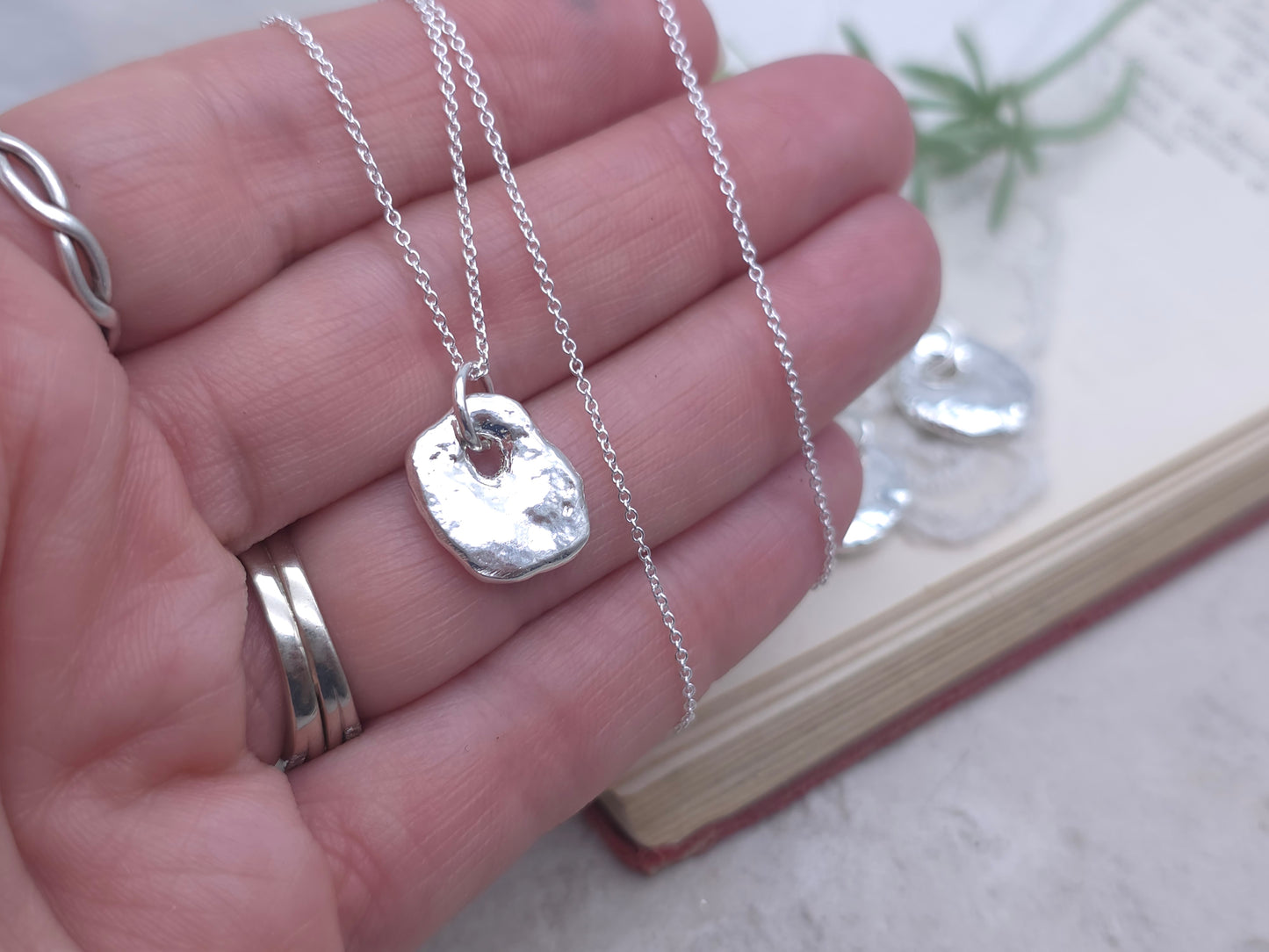 Sterling Silver Ebenezer Stone Necklace