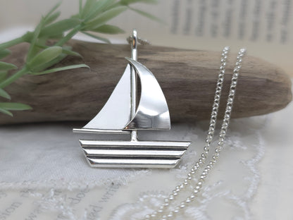 Sterling Silver Sailboat Necklace