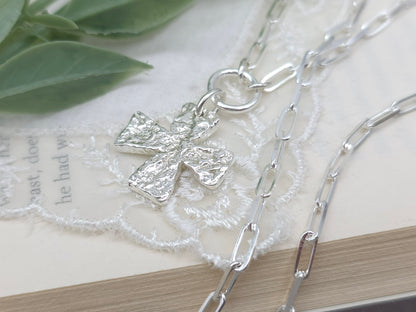 Sterling Silver Chunky Square Cross Necklace