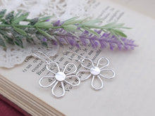 Load image into Gallery viewer, Sterling Silver Large Flower Earrings / Flower / Daisy / Boho
