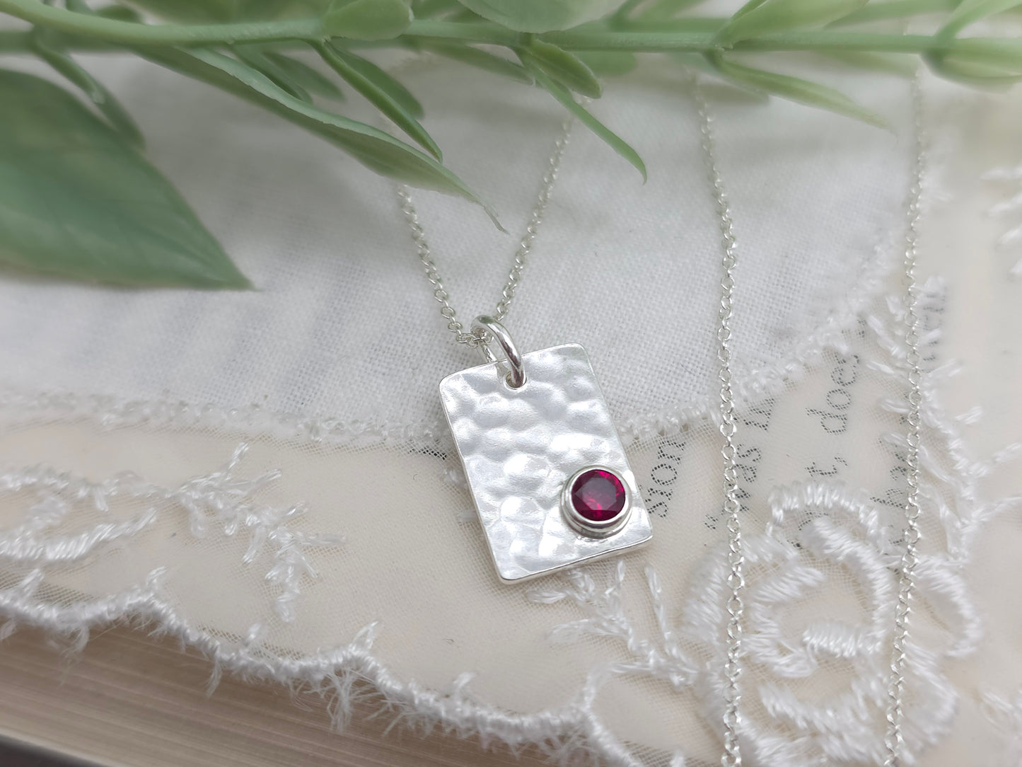 Sterling Silver Garnet Necklace