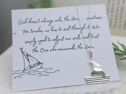 Sterling Silver "Anchored in the Storm" Necklace