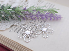 Load image into Gallery viewer, Sterling Silver Large Flower Earrings / Flower / Daisy / Boho
