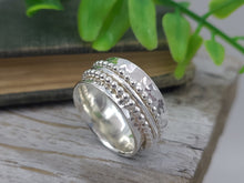 Load image into Gallery viewer, Sterling Silver Spinner Ring / Fidget Ring / Meditation Ring / Wide Band Ring
