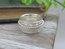 Load image into Gallery viewer, Sterling Silver Spinner Ring / Fidget Ring / Meditation Ring / Wide Band Ring
