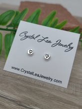 Load image into Gallery viewer, Sterling Heart Stud Earrings
