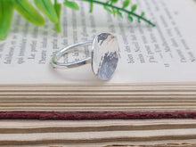Load image into Gallery viewer, Sterling Silver Hammered Disc Ring / Wavy Ring / Domed Disc
