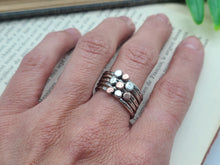 Load image into Gallery viewer, Sterling Silver and Copper Stacker Ring Set / Set of 3 or Set of 5
