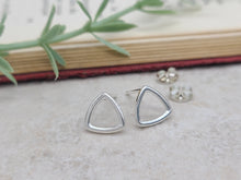 Load image into Gallery viewer, Small Sterling Triangle Stud Earrings
