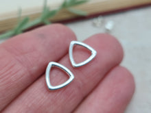 Load image into Gallery viewer, Small Sterling Triangle Stud Earrings

