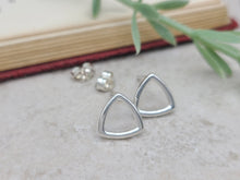 Load image into Gallery viewer, Small Sterling Triangle Stud Earrings

