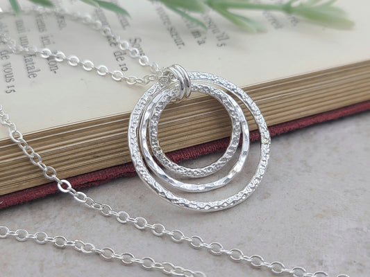 Sterling Silver Circle Pendant Necklace