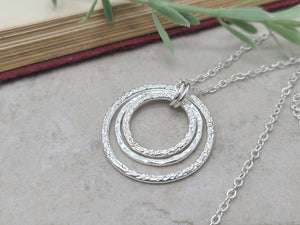 Sterling Silver Circle Pendant Necklace