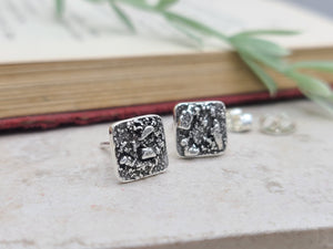 Sterling Silver Square Stud Earrings / Posts