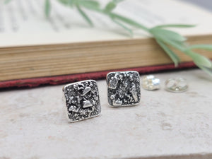 Sterling Silver Square Stud Earrings / Posts