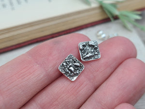 Sterling Silver Square Stud Earrings / Posts