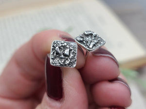 Sterling Silver Square Stud Earrings / Posts