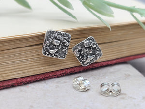 Sterling Silver Square Stud Earrings / Posts