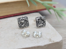 Load image into Gallery viewer, Sterling Silver Square Stud Earrings / Posts
