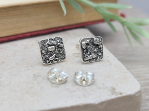 Sterling Silver Square Stud Earrings / Posts